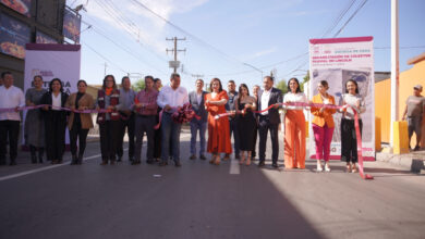 Entrega alcaldesa Carmen Lilia Canturosas obra de rehabilitación de colector pluvial en sector Centro