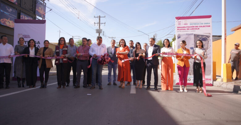 Entrega alcaldesa Carmen Lilia Canturosas obra de rehabilitación de colector pluvial en sector Centro