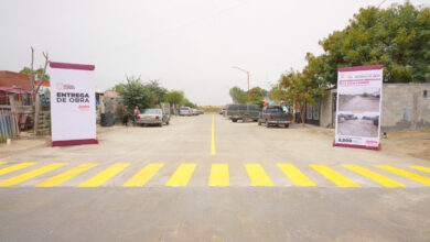 Entrega alcaldesa Carmen Lilia Canturosas obras de repavimentación en la colonia Los Olivos