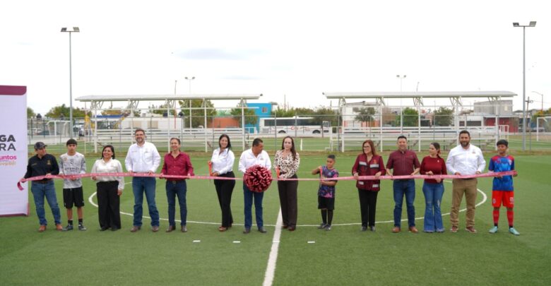 Gobierno de Nuevo Laredo entrega renovada área deportiva en Villas de San Miguel