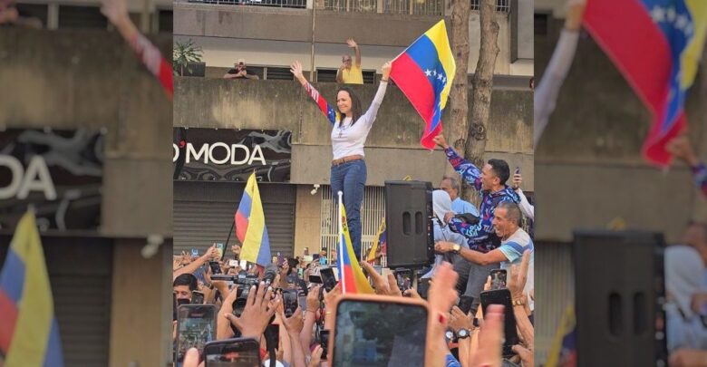 Arrestan a María Corina Machado tras liderar protestas en Caracas Arrestan a María Corina Machado tras liderar protestas en Caracas