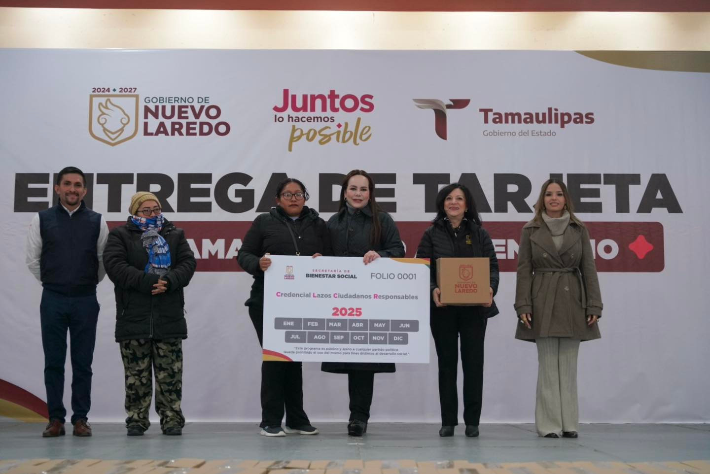 Encabeza alcaldesa Carmen Lilia Canturosas entrega de apoyo alimentario a más de 2 mil familias de Nuevo Laredo