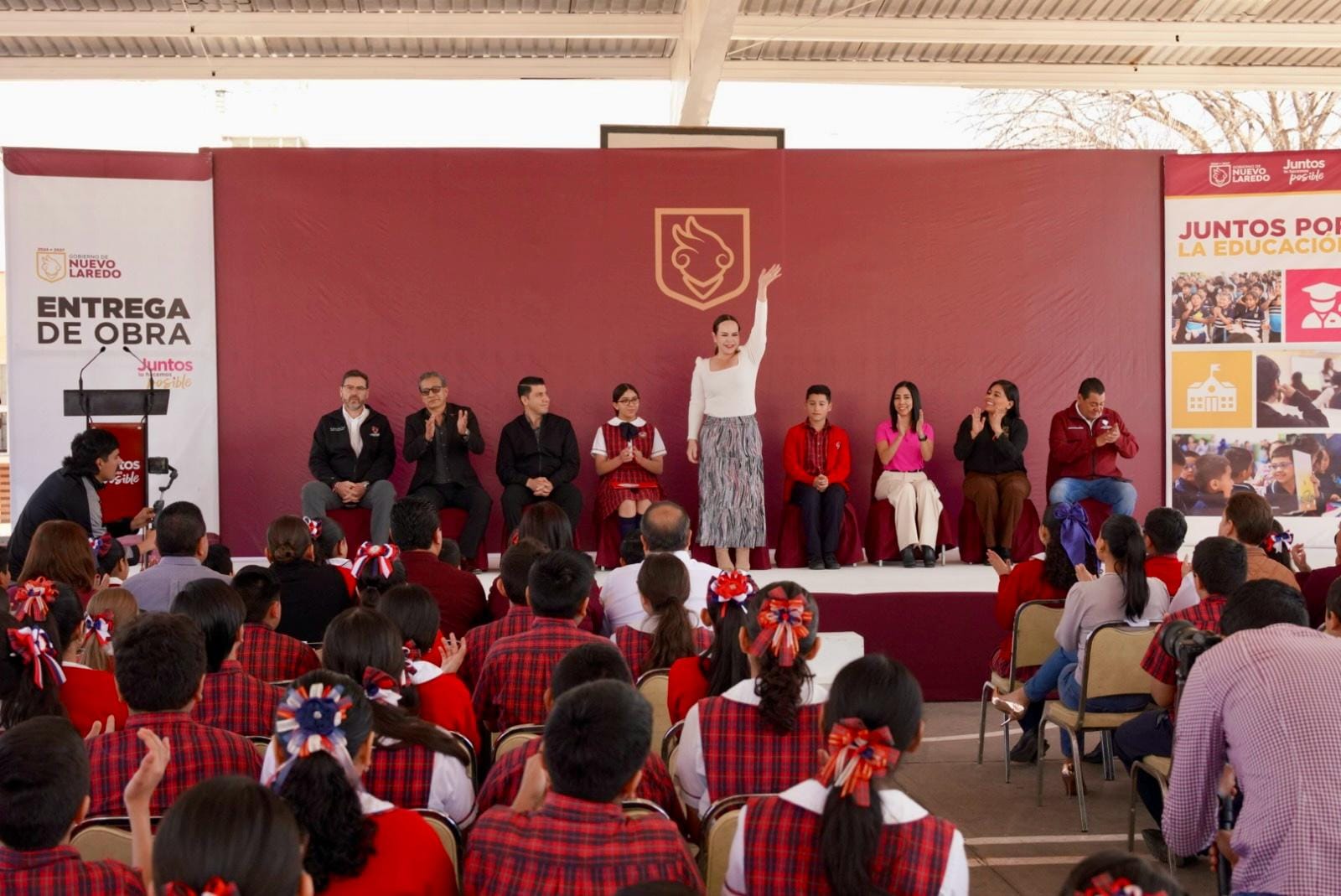 Alcaldesa Carmen Lilia Canturosas entrega obras de infraestructura educativa en beneficio de más de 1,600 estudiantes