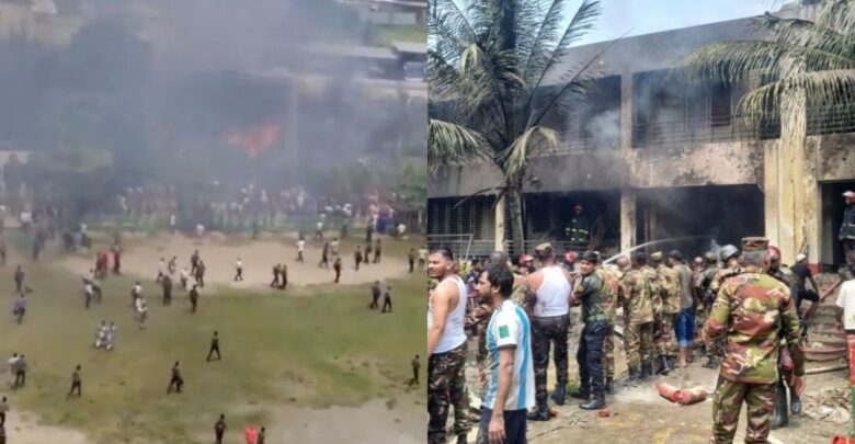 Avión militar se estrella contra escuela en Bangladesh: 16 muertos Avión militar se estrella contra escuela en Bangladesh: 16 muertos