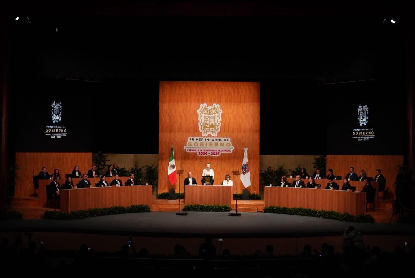 “Juntos lo hacemos posible”: presenta Carmen Lilia Canturosas primer informe de resultados del segundo periodo