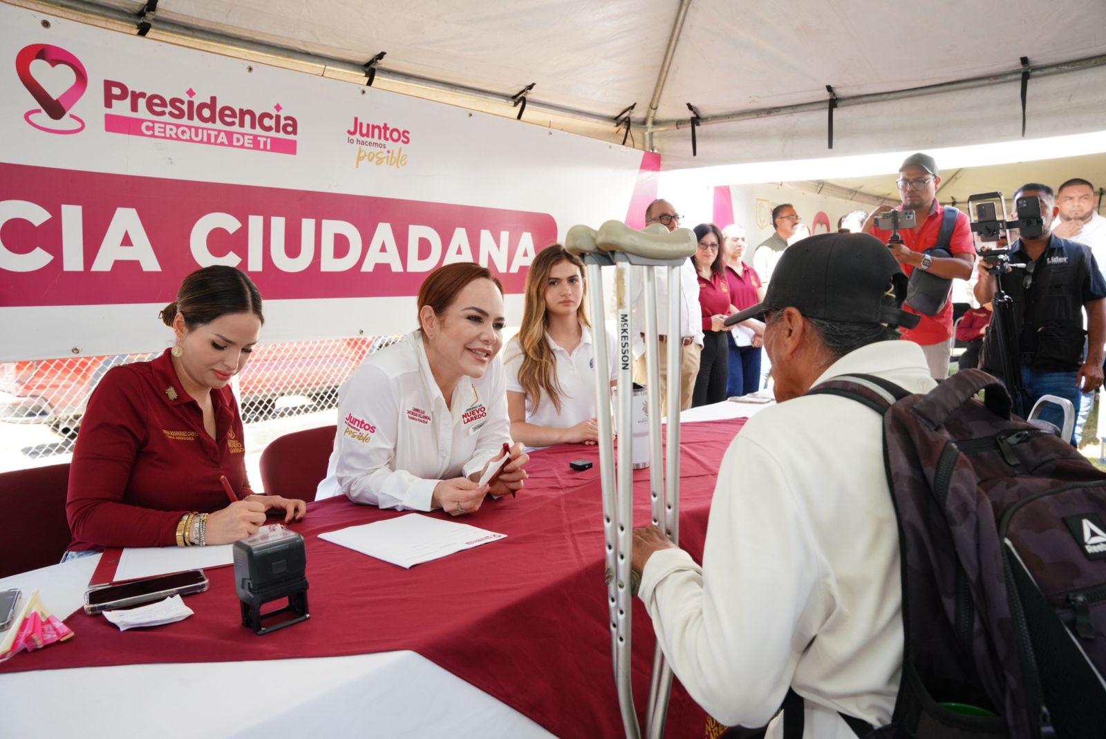 Ciudadanía recibe atención directa de alcaldesa Carmen Lilia Canturosas con “Presidencia Cerquita de Ti” en Los Encinos