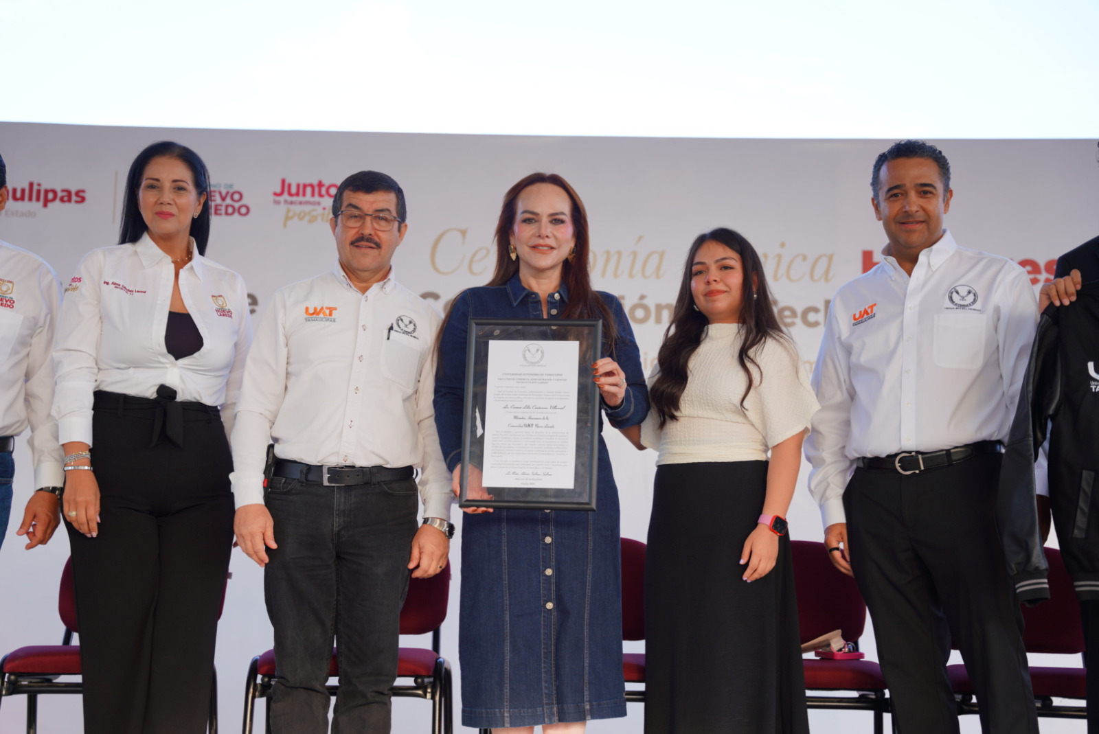 Carmen Lilia Canturosas y rector de la UAT fortalecen infraestructura educativa para beneficio de más de mil 500 estudiantes