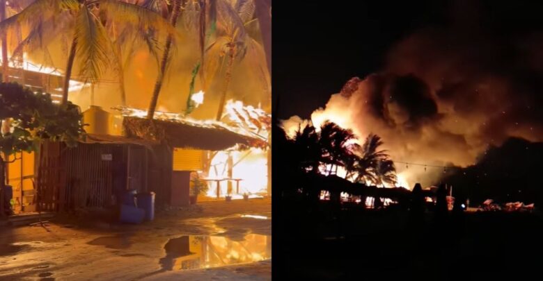 Falla eléctrica habría causado incendio en Punta Zicatela