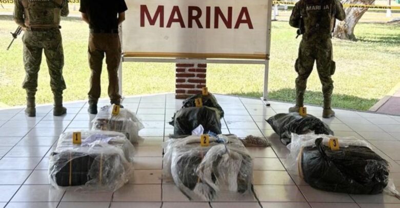 Marina asegura 265 kg de cocaína en Michoacán